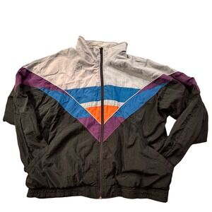 Vintage‎ Reebok Colorblock Track Jacket Windbreaker Retro Athletic Outerwear